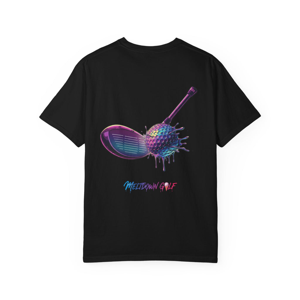 Meltdown Golf Retro Neon T-Shirt — Streetwear Golf Graphic Tee