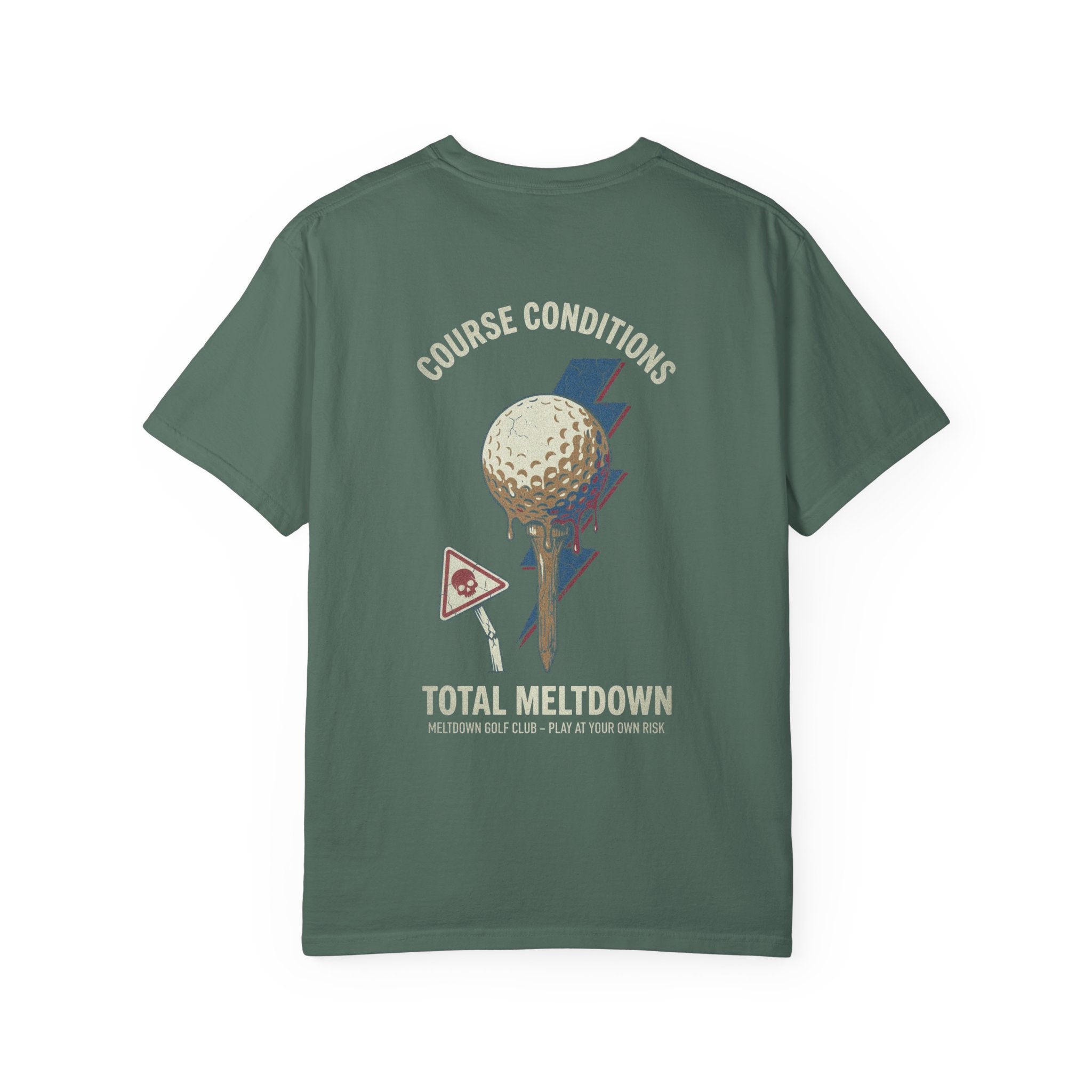 Golf Meltdown T-Shirt — Retro Course Conditions Graphic Tee
