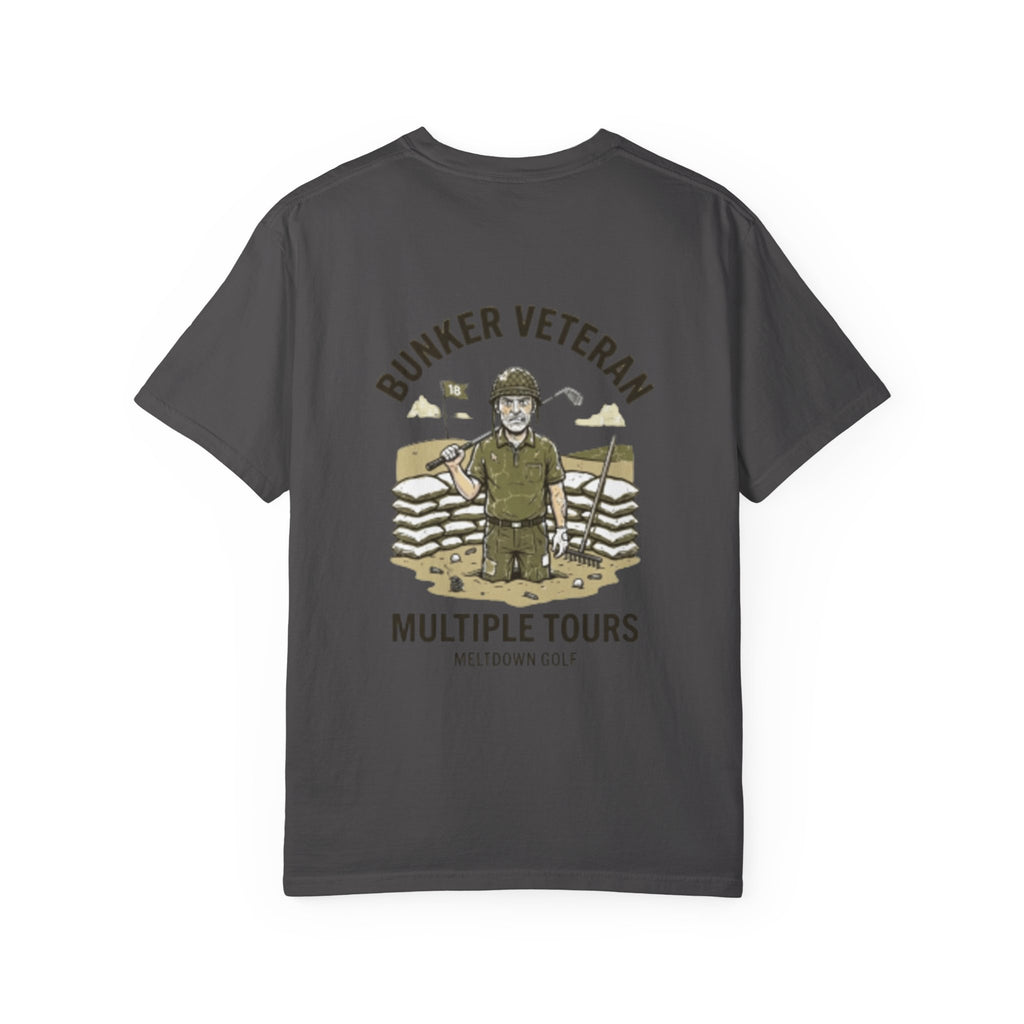 Bunker Veteran Golf Shirt – Multiple Tours Vintage Military Golf Graphic Tee