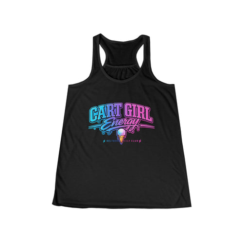 Cart Girl Energy Racerback Tank — Retro Ice Cream Graphic Women's Tank Top
