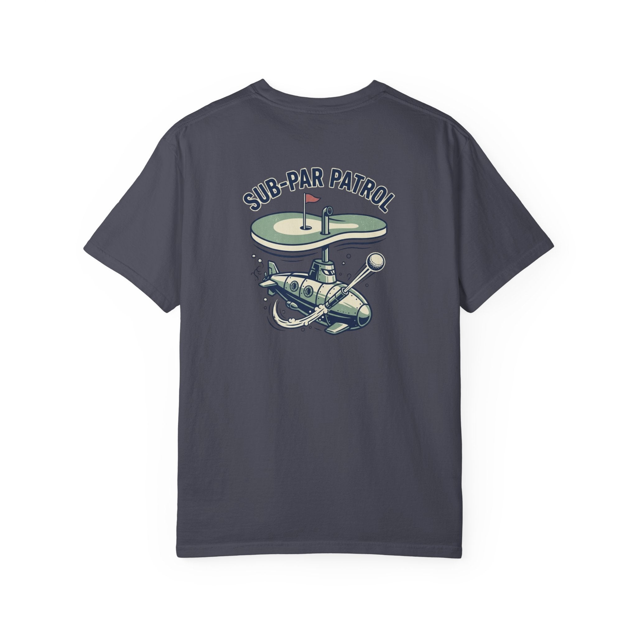 Sub-Par Patrol Golf Shirt – Vintage Submarine Funny Golf Graphic Tee
