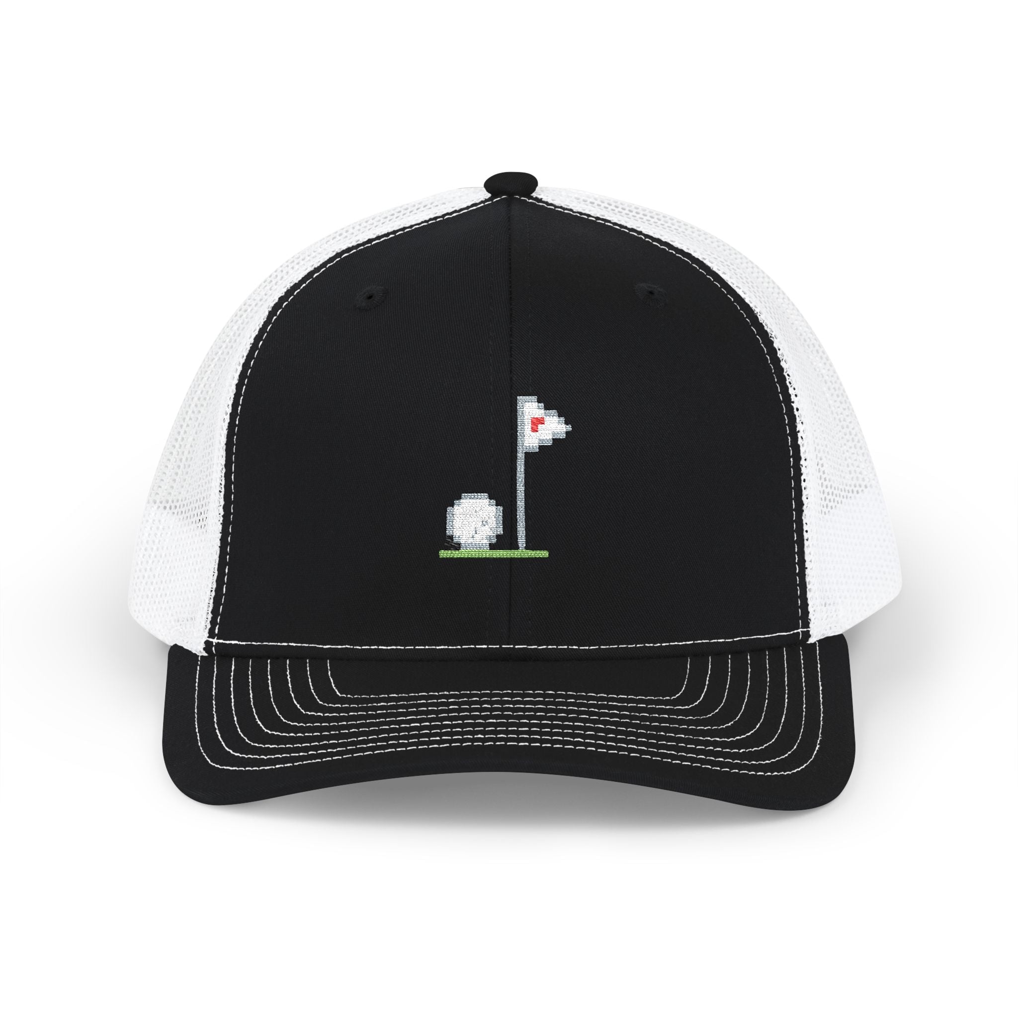 90s Golf Video Game Snapback Trucker Cap — Retro Arcade Golf Embroidery