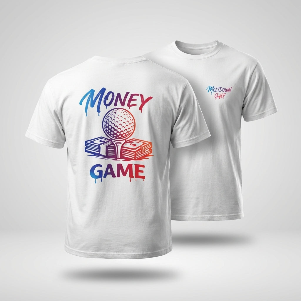 Money Game T-Shirt — Golf Ball & Cash Graphic Tee