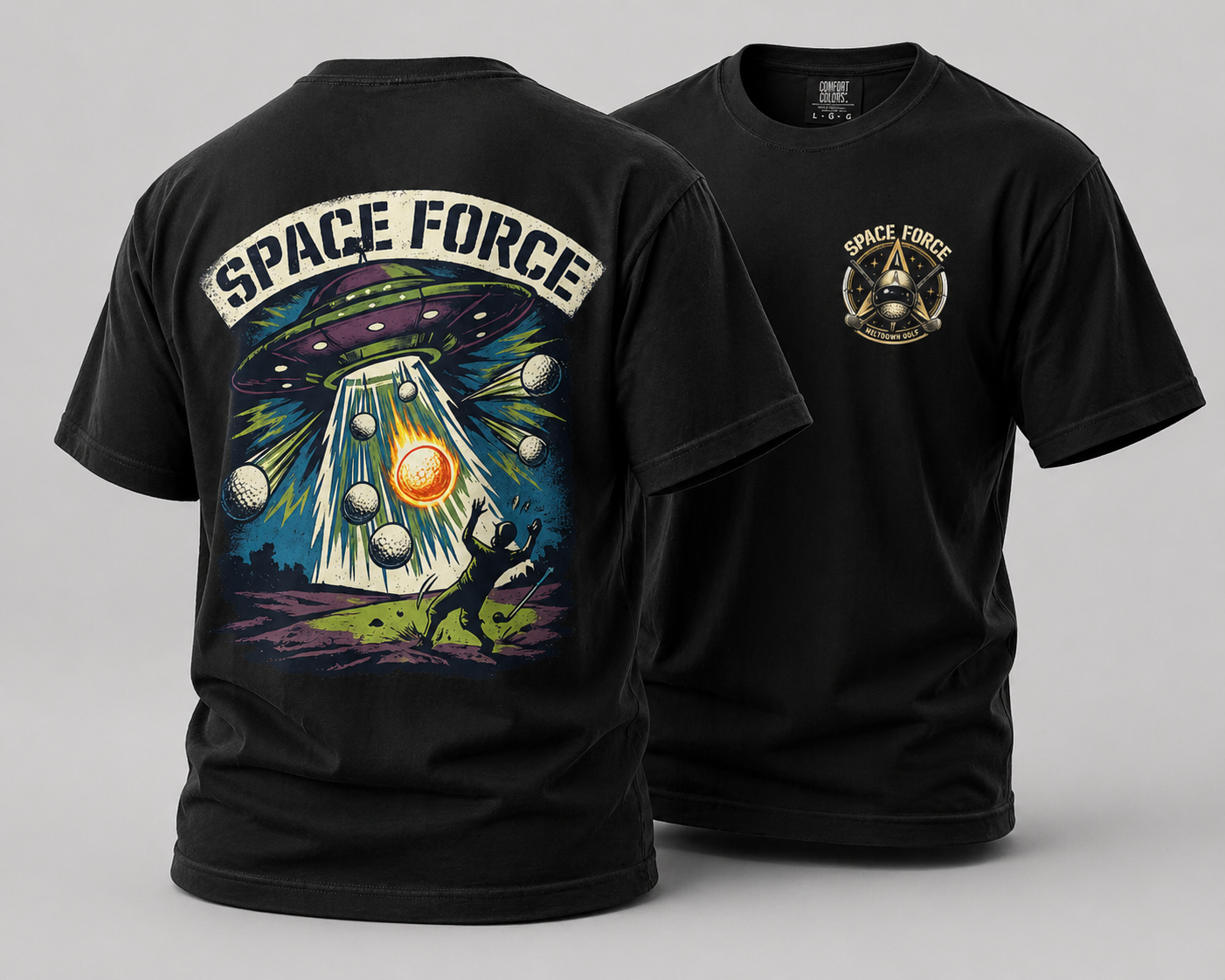 Space Force T-Shirt — Retro UFO Alien Abduction Graphic Tee