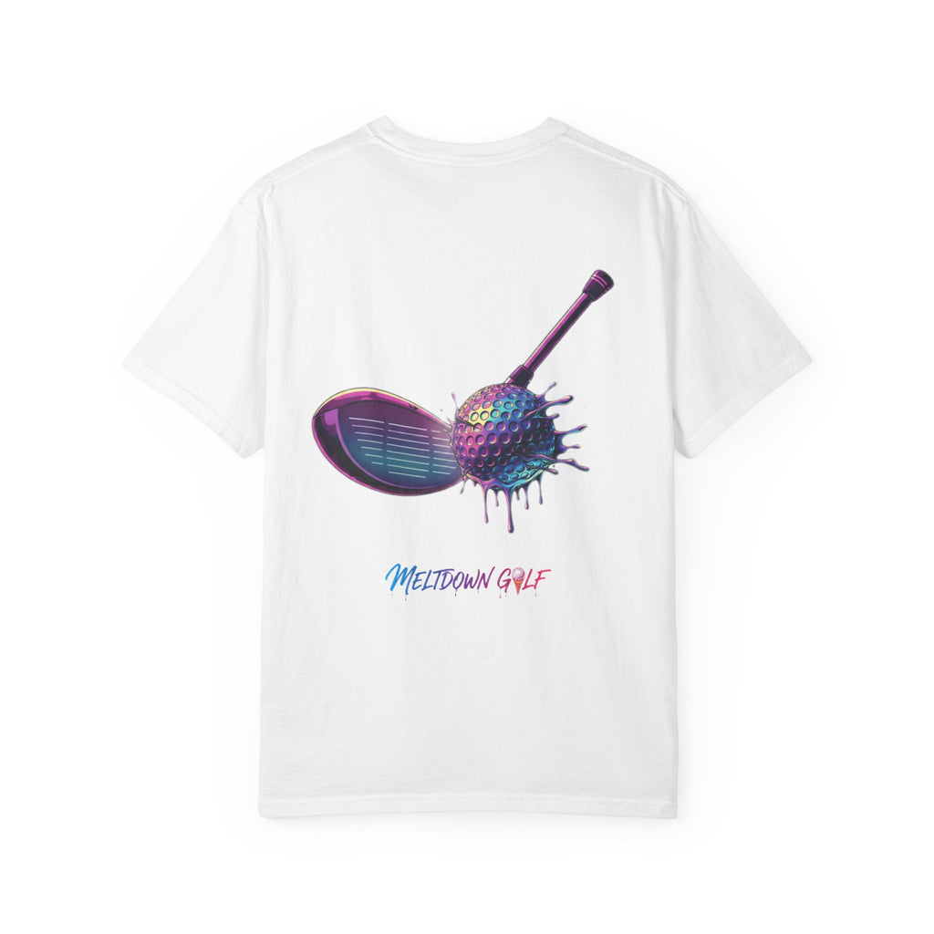 Meltdown Golf Retro Neon T-Shirt — Streetwear Golf Graphic Tee