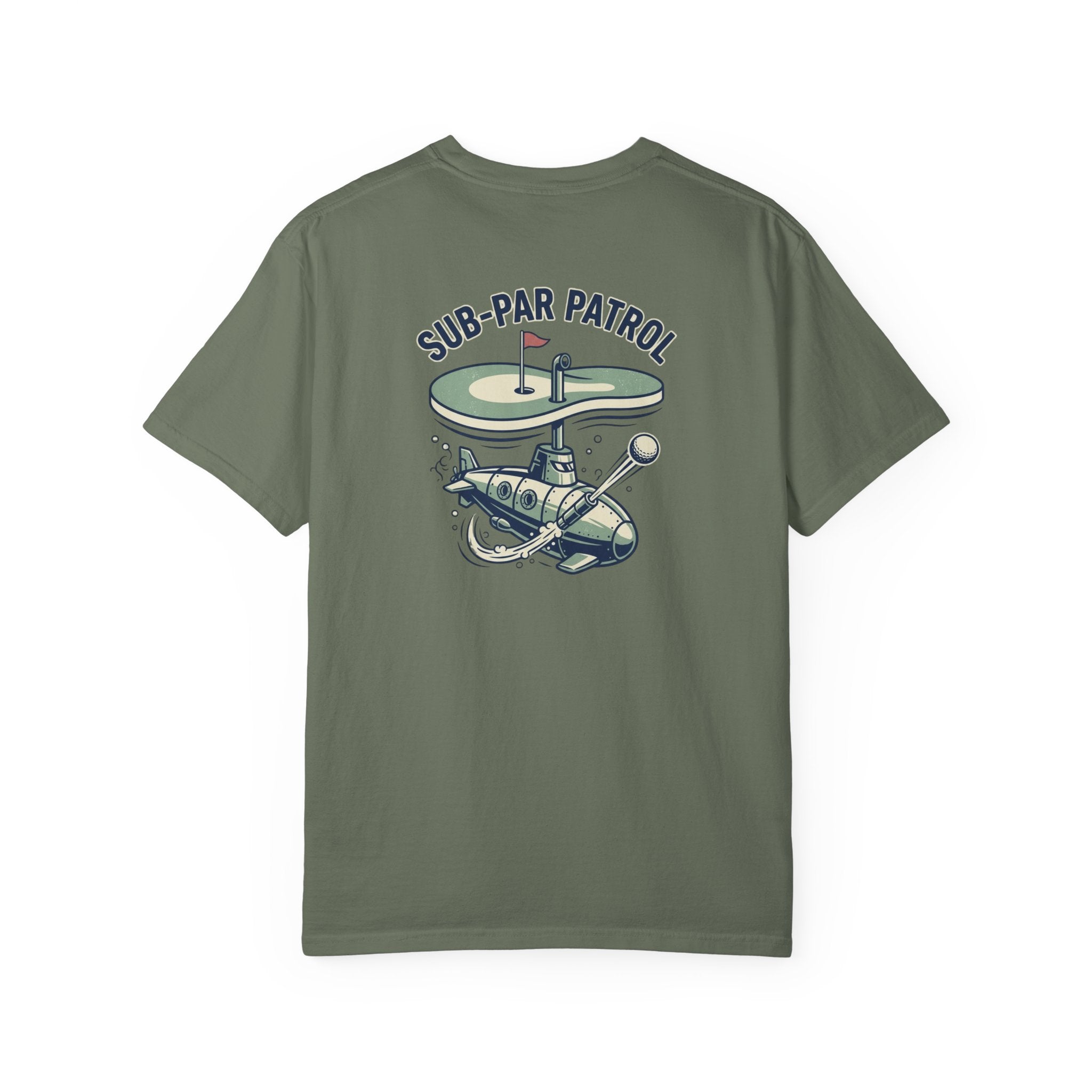 Sub-Par Patrol Golf Shirt – Vintage Submarine Funny Golf Graphic Tee