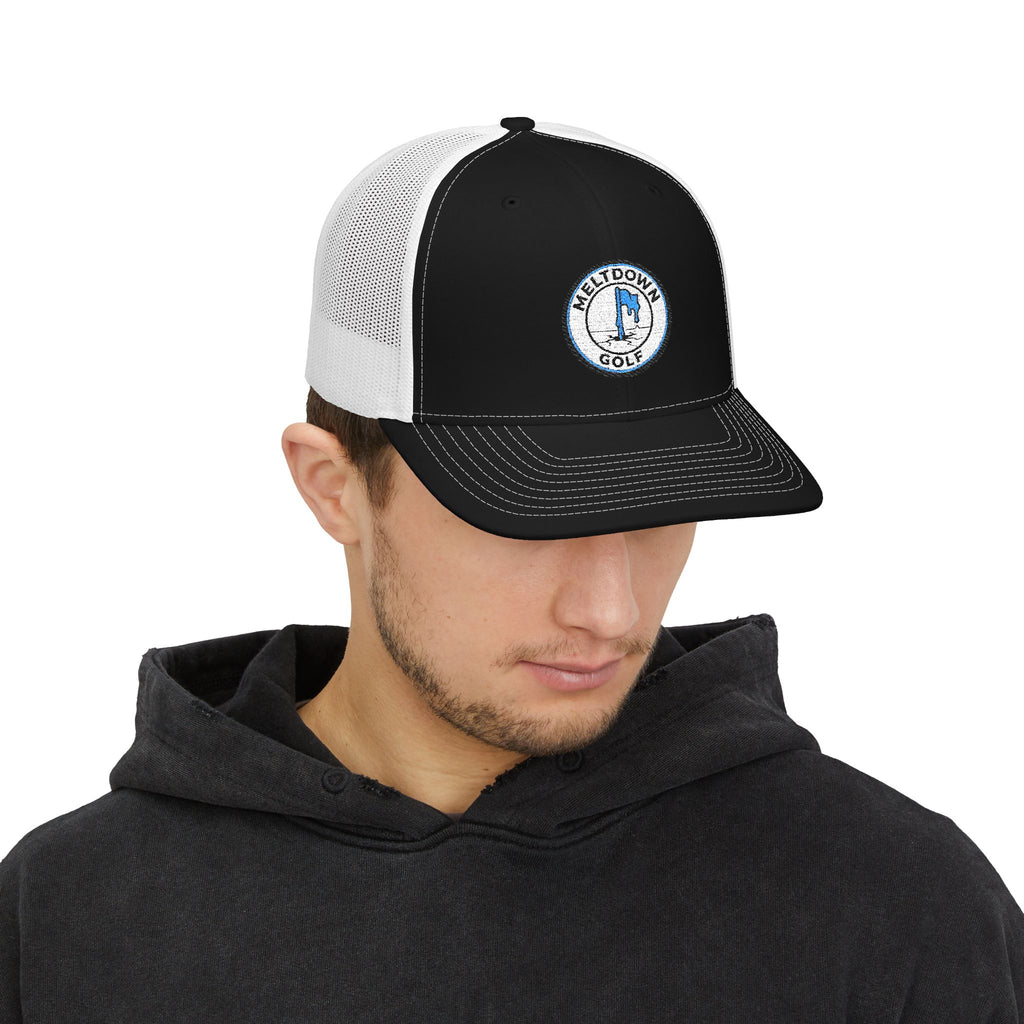 Meltdown Golf Patch Hat | Embroidered Melting Flag Golf Patch