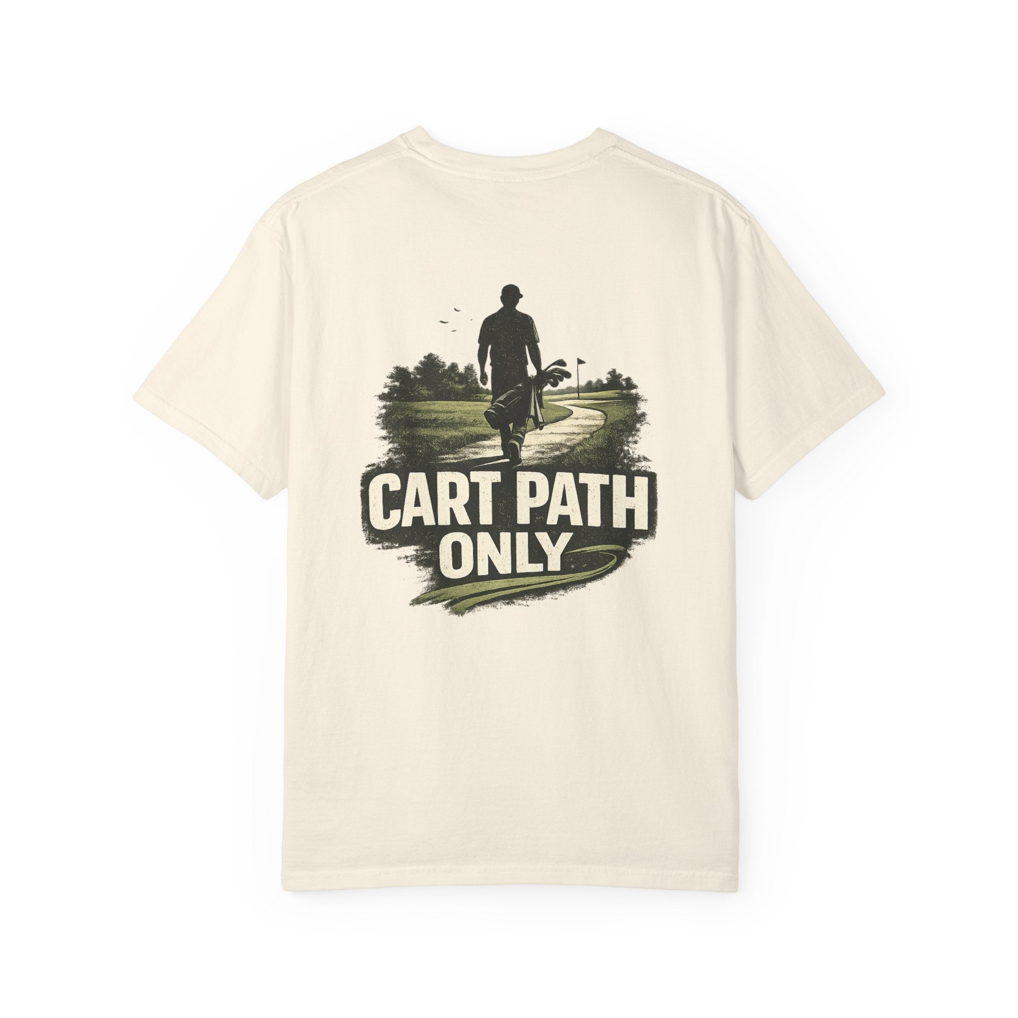 Golf T-Shirt - 'Cart Path Only' Vintage Golf Course Tee (Mentorship Crew Accent)